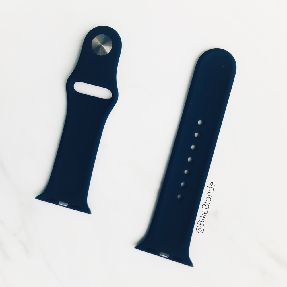 NEW Midnight Blue Silicone Band For Apple Watch - Picture 2 of 4